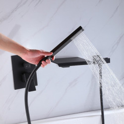 Contemporary Chrome Bathtub Tap: Wall Installation, Ceramic Valve, Bath Shower Mixer