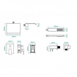 Contemporary Chrome Bathtub Tap: Wall Installation, Ceramic Valve, Bath Shower Mixer