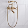 Wall Mounted Bathtub Tap: Brass, Rainfall Shower Mixer, Handshower, Cold/Hot Water