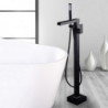 Minimalist Free Standing Bathtub Tap: Electroplated Brass Valve Bath Shower Mixer Taps