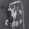 Contemporary Antique Brass Bathtub Tap: Wall Installation Brass Valve Bath Shower Mixer Taps