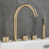 Contemporary Electroplated Roman Tub Bathtub Tap: Brass Valve Bath Shower Mixer Taps