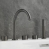 Contemporary Electroplated Roman Tub Bathtub Tap: Brass Valve Bath Shower Mixer Taps