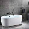 Thermostatic Free Standing Contemporary Bathtub Tap: Painted Finishes Ceramic Valve Bath Shower Mixer Taps