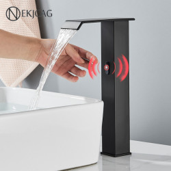 Smart Sensor Bathroom High Style Basin Tap Cold And Hot Mixer Sink Waterfall Outlet Household Wash Sensing Tap