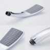 Contemporary Chrome Free Standing Bathtub Tap: Ceramic Valve Bath Shower Mixer Taps with Two Handles, Three Holes