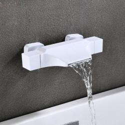 Contemporary Electroplated Wall Mounted Bathtub Tap: Ceramic Valve Bath Shower Mixer Taps