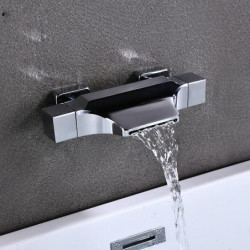 Contemporary Electroplated Wall Mounted Bathtub Tap: Ceramic Valve Bath Shower Mixer Taps