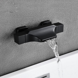 Contemporary Electroplated Wall Mounted Bathtub Tap: Ceramic Valve Bath Shower Mixer Taps