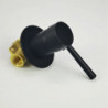 Split Black Painted Finishes Brass Bathtub Tap: with Hand-held Water Outlet and Wall Entry