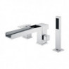 Waterfall Bathtub Mixer Tap: Chrome Bathroom Shower Tap for 3 Holes Bathtub