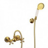 Vintage Style Brass Shower Tap Set: Handshower Included, Mount Outside, Ceramic Valve Bath Shower