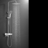 Rainfall Shower Head System Tap Set with Thermostatic Mixer Valve: Handshower Included Pullout Rainfall Shower, Contemporary Ele