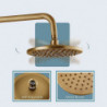 Vintage Style Shower System Tap Set: 8" Showerhead Golden Rainfall, Combo Kit with Handheld Handshower Wall Mounted, Country Ant