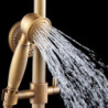 Rainfall Antique Copper Shower System Tap Set: Ceramic Valve Bath Shower Mixer Taps