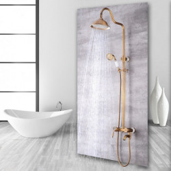 Vintage Style/Country Antique Brass Wall Mounted Shower System Set: Waterfall Handshower Included, Pullout, Ceramic Valve Bath S