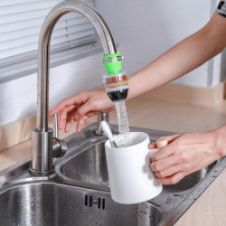 Household Bathroom Kitchen Tap Water Filter: Six-Layer Adjustable Tap Filter Water Purifier, Splash-Proof Water Tap Shower