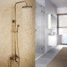 Vintage Style/Country Antique Brass Wall Mounted Shower System Set: Waterfall Handshower Included, Pullout, Ceramic Valve Bath S