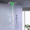 Chrome LED Shower Tap Sets: 500*360 with Stainless Steel Shower Head and Handshower Ceiling Mounted Water Fall/Jet/Rainfall Show