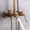 Vintage Style/Country Brass Wall Mounted Shower System Set: Waterfall Handshower Included, Pullout, Ceramic Valve Bath Shower Mi