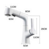 New Pull Out Lift Kitchen Tap Single Handle Hot and Cold Water Mixer 360° Rotatable Splashproof Basin Tap Gray Sink Tap