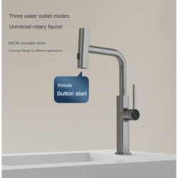 Kitchen Sink Tap Waterfall Intelligent Digital Display Third Mock Examination Water Outlet Multifunctional Copper Tap