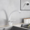 White With Dot Bathroom Kitchen Tap Contemporary Tap Single Handle Hot and Cold Mixer Taps Beige with dot