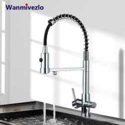 Chrome Filtered Kitchen Tap Pure Water Kitchen Tap Dual Handle Hot & cold Drinking Water Purified Kitchen Mixer Taps