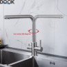 Drinking Filtered Water Kitchen Tap Purification Tap Dual Handle Tap Kitchen Sink Tap