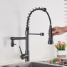 Rozin Chrome Spring Pull Down Kitchen Tap Dual Outlet Spouts 360 Swivel Handheld Shower Kitchen Mixer Crane Hot Cold Taps