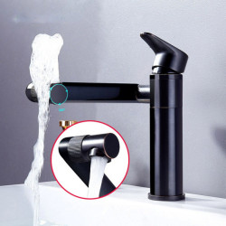 Bathroom Tap Brass Single Handle Bathroom Mixer Tap 360 Degrees Rotation 4 Color Wash Basin Tap Hot and Cold Sink Tap