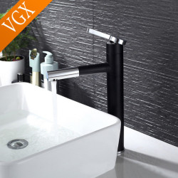 Bathroom Taps High Basin Mixer Sink Tall Tap Gourmet Washbasin Taps Water Tap Hot Cold Rotating Tapware Crane Brass