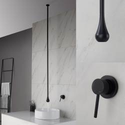 Water Drop Hang Ceiling Tap Bathroom Basin Bathtub Tap Solid Brass Wall Mounted Hot Cold Water Sink Mixer Tub Hardware