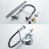 Deck Mounted Flexible Kitchen Taps Pull Out Mixer Tap Black Hot Cold Kitchen Tap Spring Style with Spray Mixers Taps