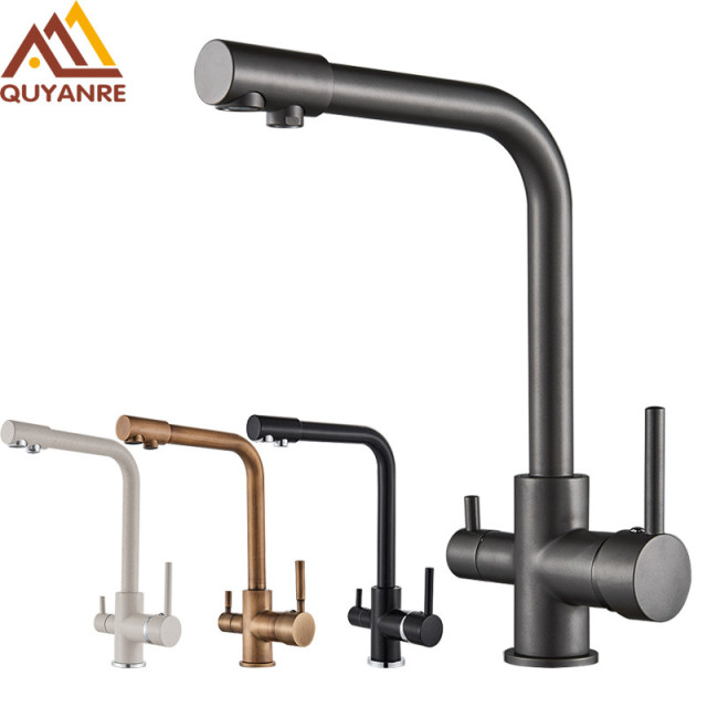 Black Grey Waterfilter Tap Kitchen Taps Mixer Drinking Water Filter Kitchen Tap Sink Tap Hot Cold Water Tap For Kitchen