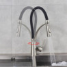 Black LED Kitchen Sink Tap Swivel Pull Down Kitchen Tap Sink Tap Mounted Deck Bathroom Mounted Hot and Cold Water Mixer