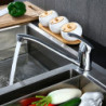 Tap Kitchen Tap Single Handle Sink Swivel Tap Washbasin Water Nozzles Zinc Alloy Accessories Hot Cold Water