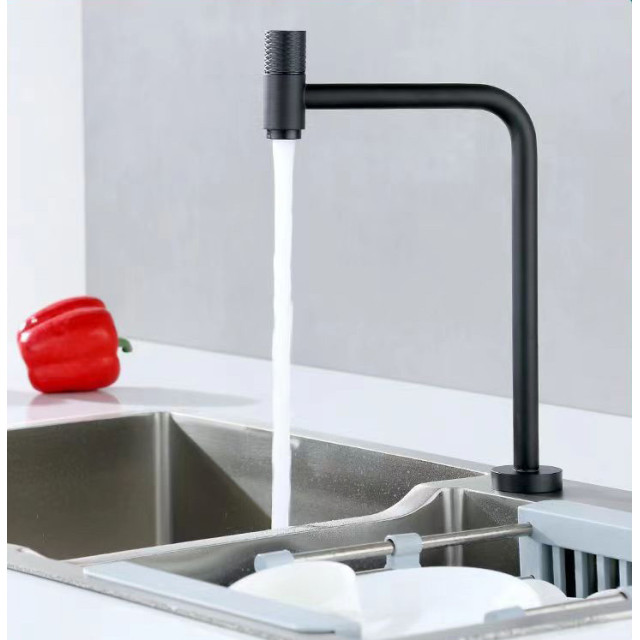 SUS304 silver black single cold tall kitchen Tap swivel kitchen tap