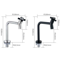 SUS304 silver black single cold tall kitchen Tap swivel kitchen tap