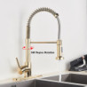 Golden Kitchen Tap Pull Down Sprayer Nozzle Hot Cold Water Mixer Tap Single Handle Brass Para Kitchen Sink Taps Crane