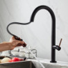 Newly Arrived Pull Out Kitchen Tap Rose Gold and White Sink Mixer Tap 360 Degree Rotation Kitchen Mixer Taps Kitchen Tap