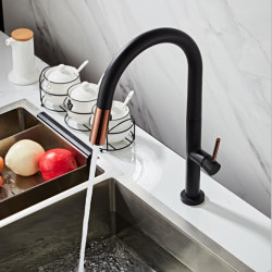 Newly Arrived Pull Out Kitchen Tap Rose Gold and White Sink Mixer Tap 360 Degree Rotation Kitchen Mixer Taps Kitchen Tap