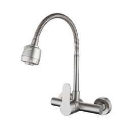 Kitchen Tap Stainless Steel Wall Extendable Mixers Tap Water Saving Bathroom Sink Cranes Gourmet Washbasin Utensils