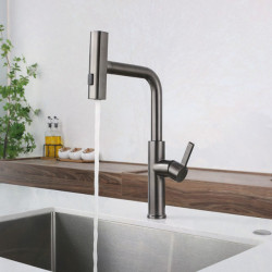 Waterfall Kitchen Tap 3 Modes Pull Out Stream Sprayer Hot Cold Single Hole Deck Mounted Water Sink Mixer Wash Tap For Kitchen