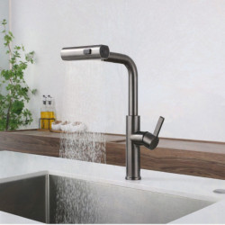 Waterfall Kitchen Tap 3 Modes Pull Out Stream Sprayer Hot Cold Single Hole Deck Mounted Water Sink Mixer Wash Tap For Kitchen