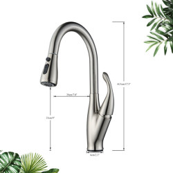 Matte Black/Chrome Sensor Kitchen Tap Pull out 360 Rotation Tap Dual Outlet Water Modes Spout Hot Cold Mixer Tap