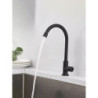 Stainless Steel Kitchen Tap Water Purifier Single Cold Tap Taps Rotation Deck Mount Black Single Handle Kitchen Sink Tap