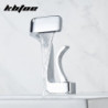 Modern Luxury Basin Tap Bathroom Waterfall Single Handle Taps Brass Creative Design Washbasin Hot Cold Water Sink Mixer Tap