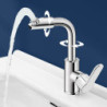 Kitchen Tap Stainless Steel Sink Water Tap Hot And Cold Mixer Basin Tap Single Handle Household Swivel Spout Mixer Tap