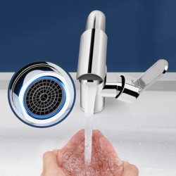 Kitchen Tap Stainless Steel Sink Water Tap Hot And Cold Mixer Basin Tap Single Handle Household Swivel Spout Mixer Tap